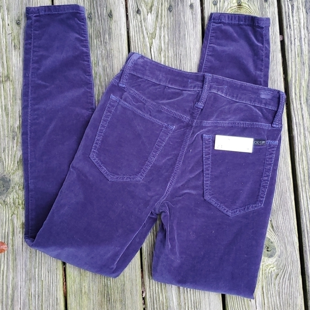 Joe's Velvet The Icon mid rise skinny  ankle Jeans 23 Blue NWT